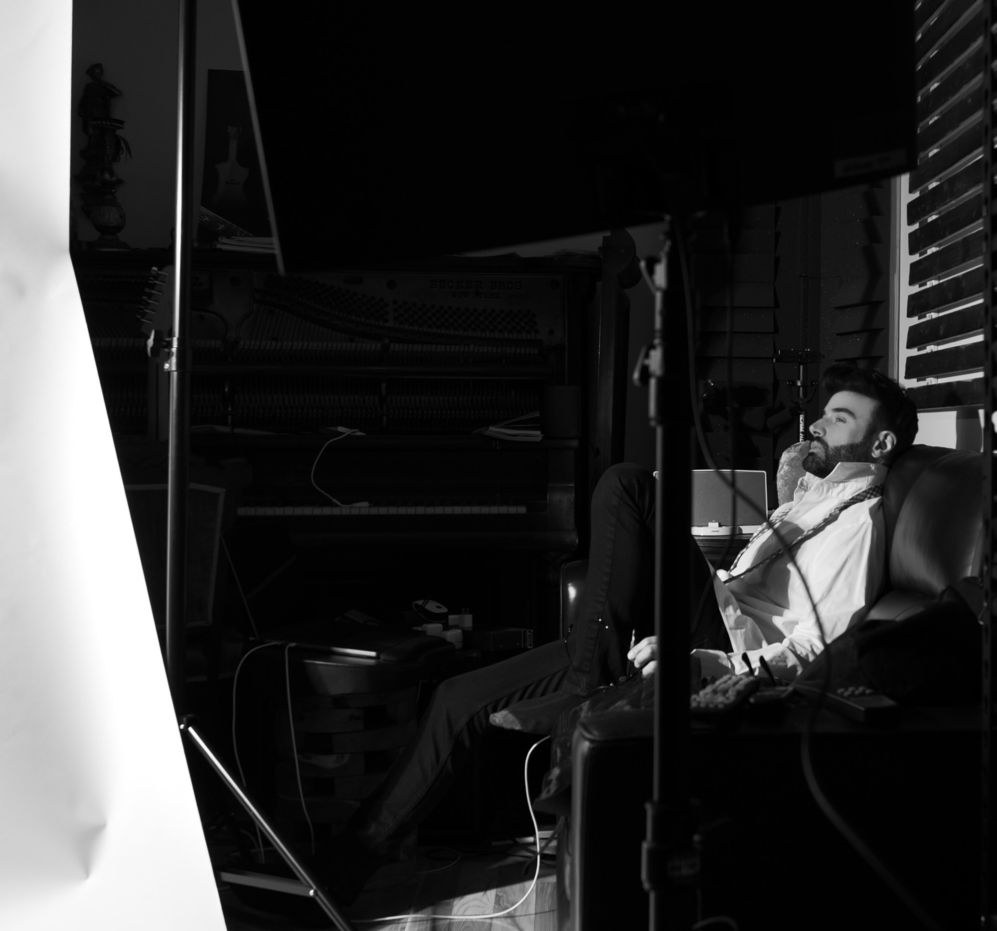 ADOM — Singer-songwriter and producer in the studio